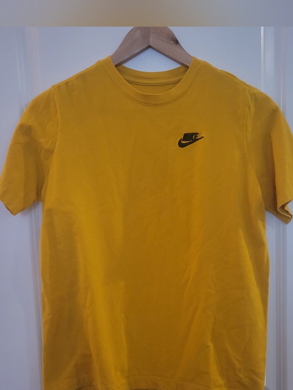 Nike Yellow Short Sleeve Tee with Black Swoosh
